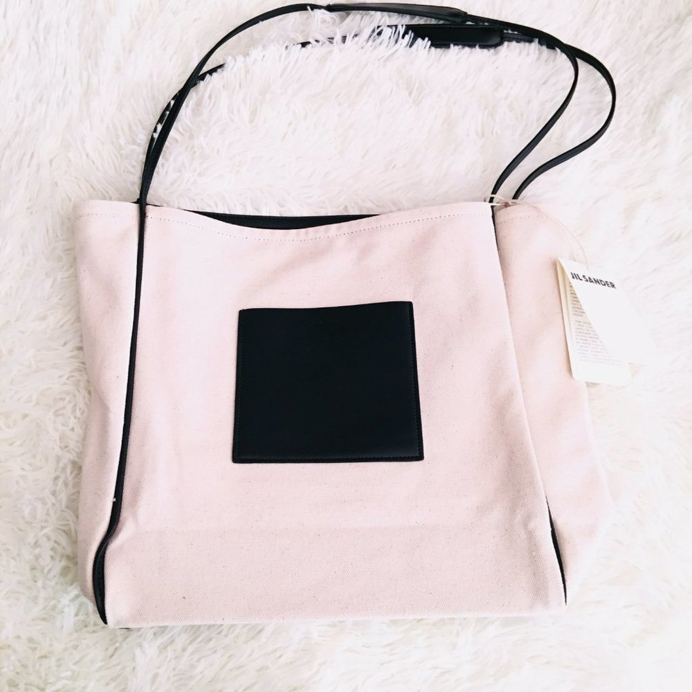JIL SANDER CANVAS TOTE BAG
